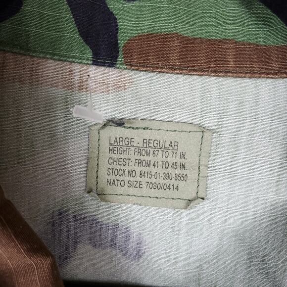 Army Hot Weather Combat Coat in Woodland Camo Size L Hammond - Picture 10 of 12